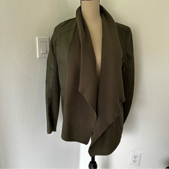 BLANKNYC All or nothing Faux Leather Jacket, Olive Green, Womens Size Small - Picture 1 of 6
